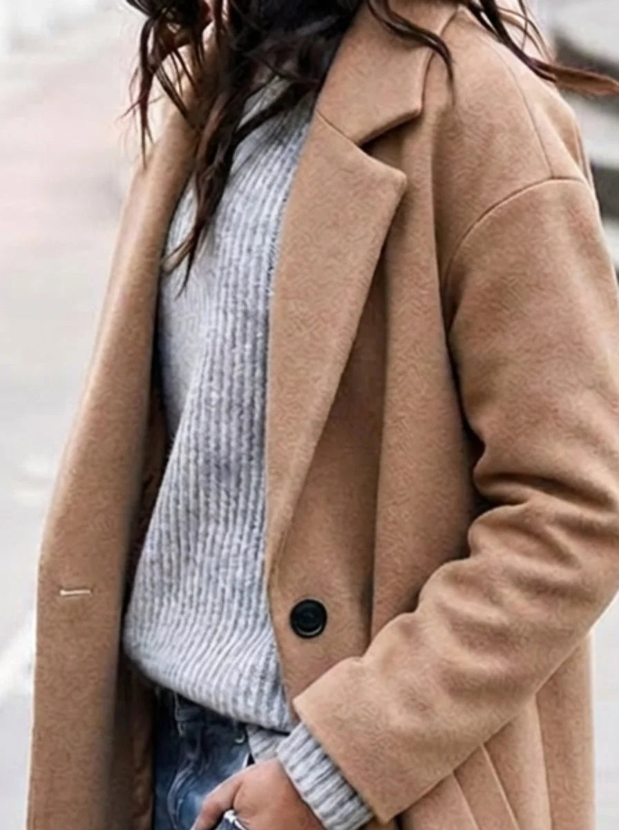 Genevra | Women's Oversized Longline Wool-Look Coat