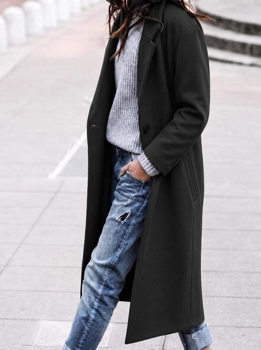 Genevra | Women's Oversized Longline Wool-Look Coat