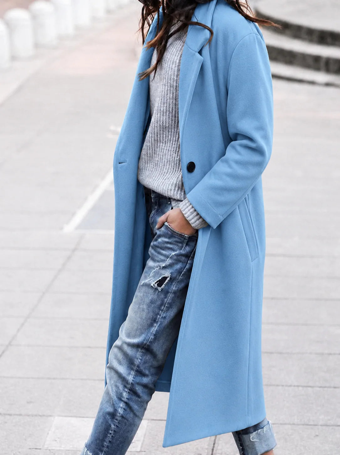 Genevra | Women's Oversized Longline Wool-Look Coat