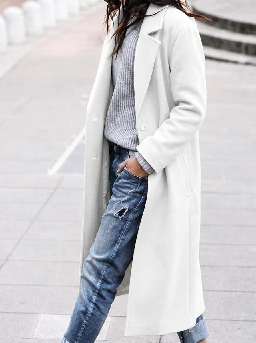 Genevra | Women's Oversized Longline Wool-Look Coat