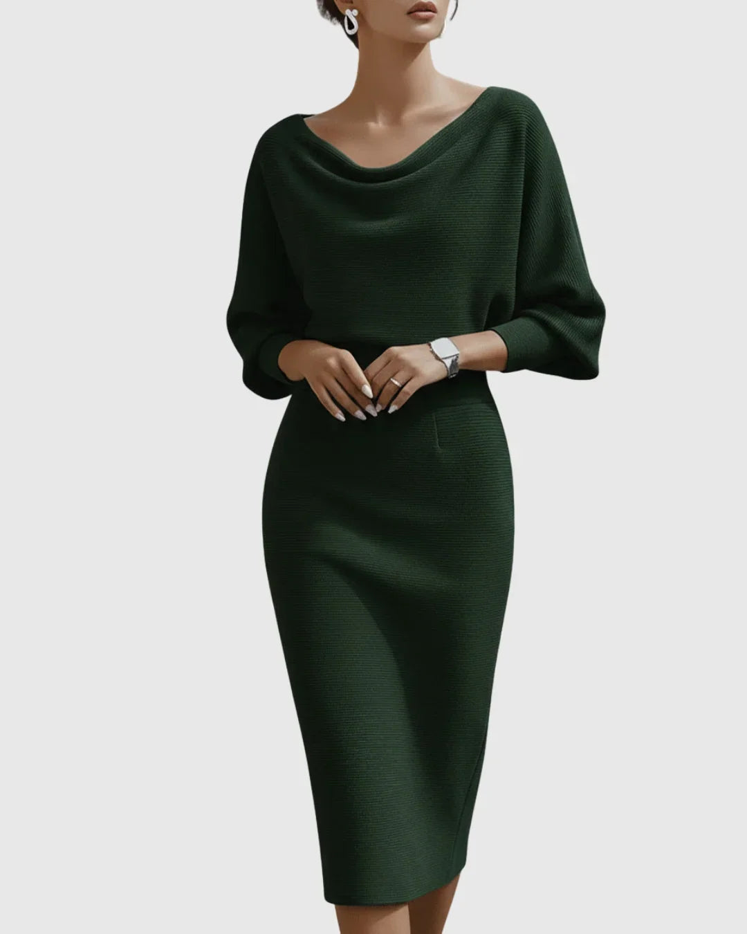 Cressida | Women's Cowl Neck Christmas Dress