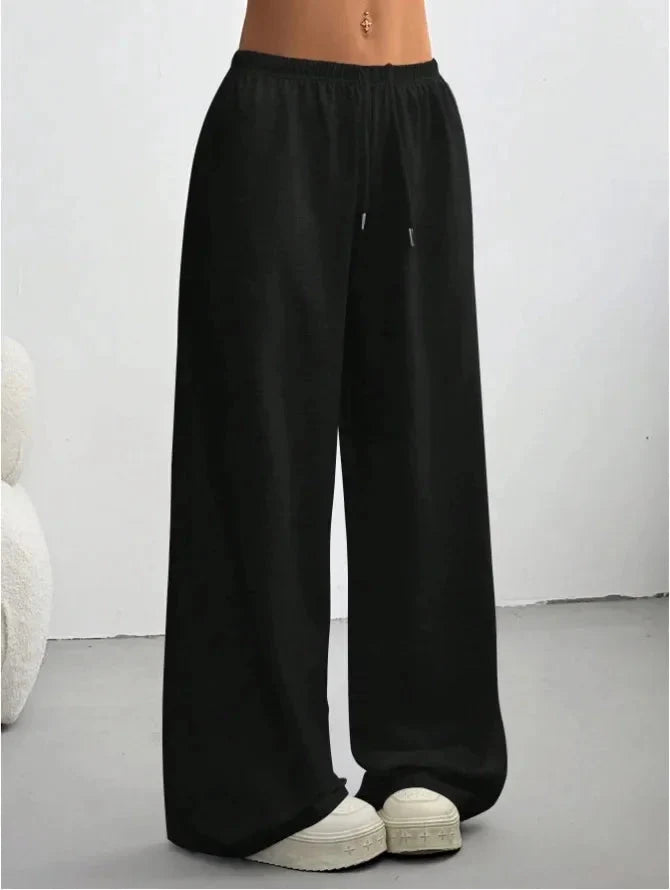 Emilia | Women's High-Waisted Wide-Leg Joggers with Adjustable Drawstring Waist & Relaxed Fit