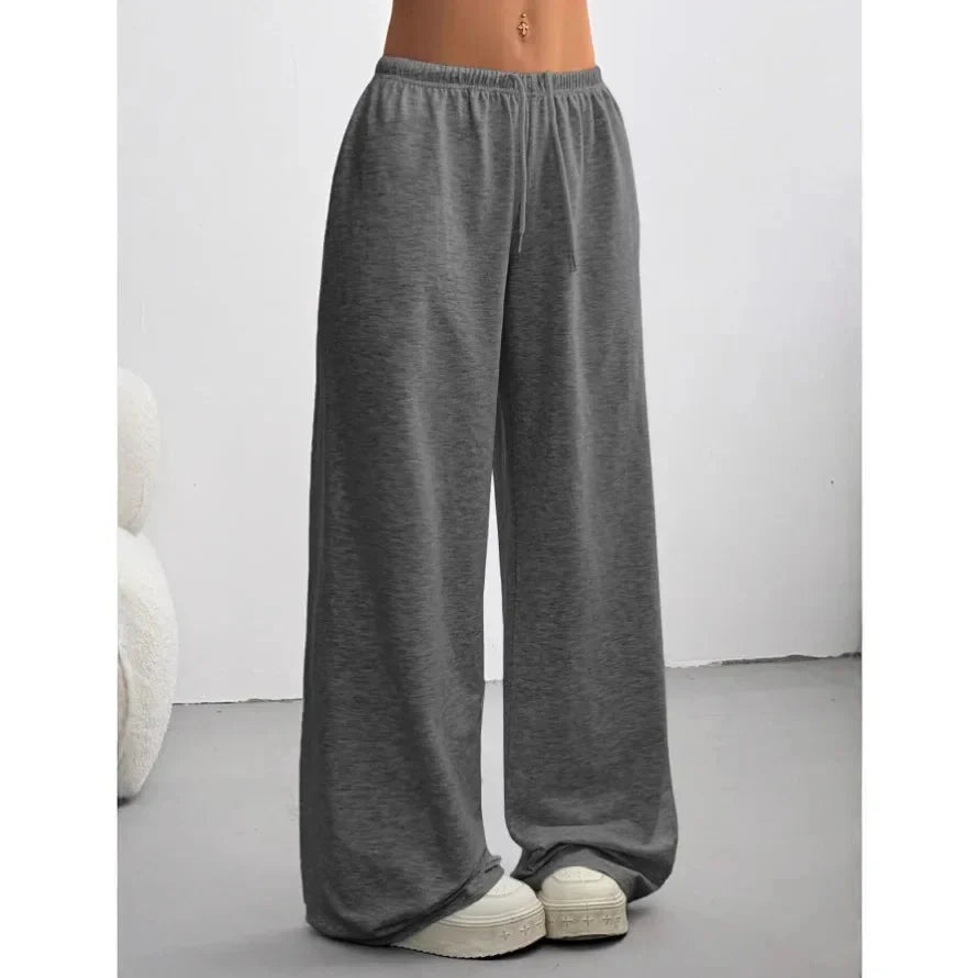 Emilia | Women's High-Waisted Wide-Leg Joggers with Adjustable Drawstring Waist & Relaxed Fit