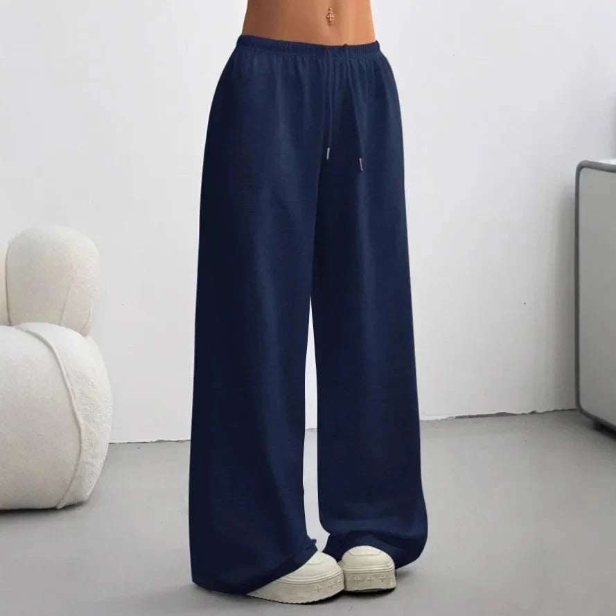 Emilia | Women's High-Waisted Wide-Leg Joggers with Adjustable Drawstring Waist & Relaxed Fit